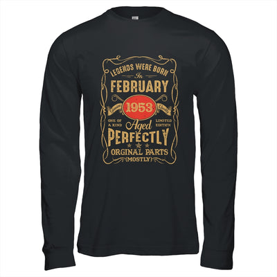 Legends Born In February 1953 70 Years Old 70th Birthday Shirt & Hoodie | siriusteestore