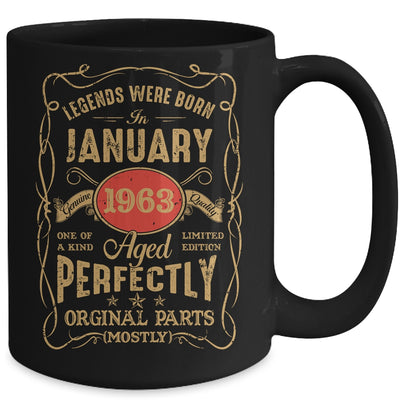 Legends Born In January 1963 60 Years Old 60th Birthday Mug | siriusteestore
