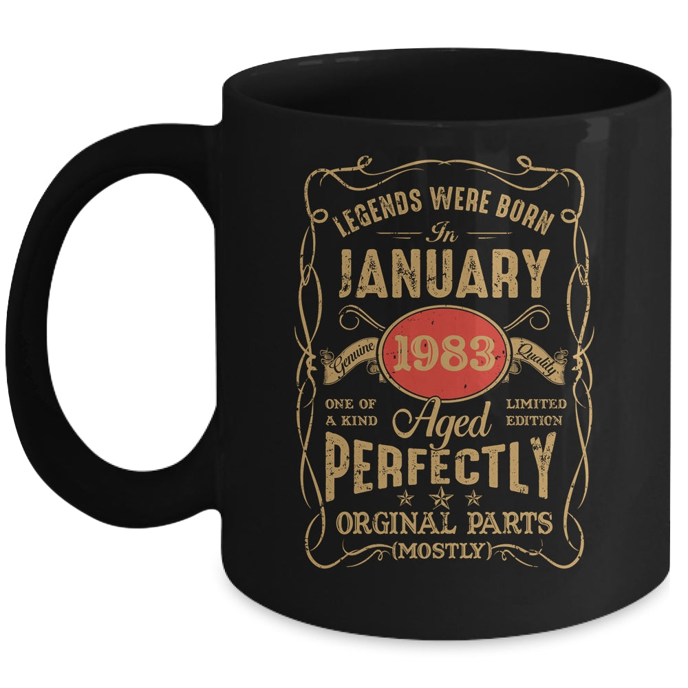 Legends Born In January 1983 40 Years Old 40th Birthday Mug | siriusteestore