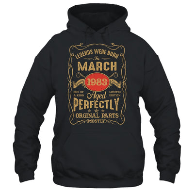 Legends Born In March 1983 40 Years Old 40th Birthday Shirt & Hoodie | siriusteestore