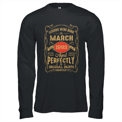 Legends Born In March 1993 30 Years Old 30th Birthday Shirt & Hoodie | siriusteestore