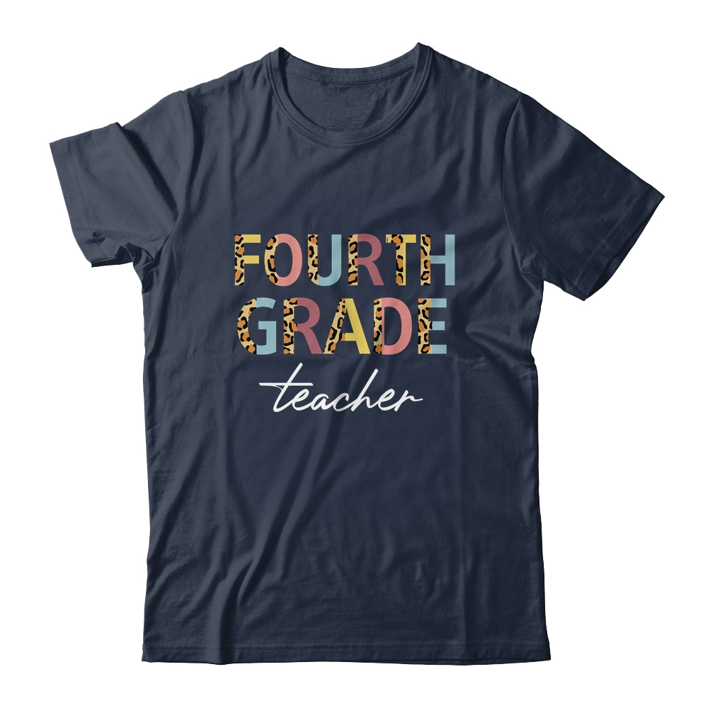 Leopard 4th Grade Teacher Fourth Grade Back to School Shirt & Hoodie | siriusteestore
