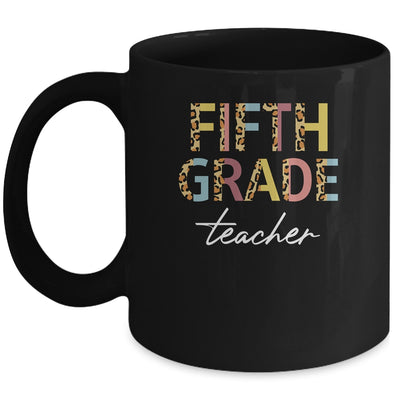 Leopard 5th Grade Teacher Fifth Grade Back to School Mug | siriusteestore