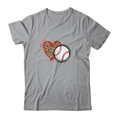 Leopard Baseball Love Heart Baseball Lover Baseball Season Shirt & Tank Top | siriusteestore
