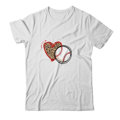 Leopard Baseball Love Heart Baseball Lover Baseball Season Shirt & Tank Top | siriusteestore