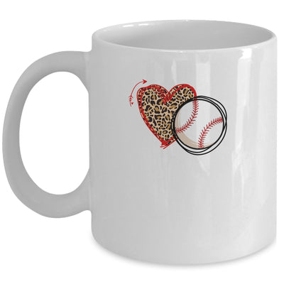 Leopard Baseball Love Heart Baseball Lover Baseball Season Mug | siriusteestore