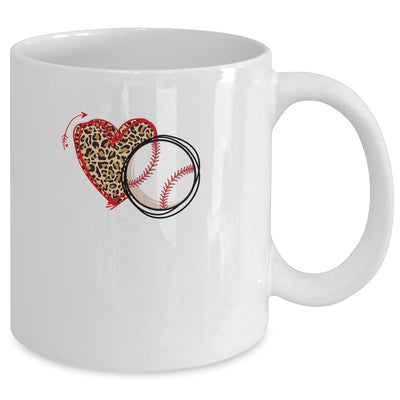 Leopard Baseball Love Heart Baseball Lover Baseball Season Mug | siriusteestore