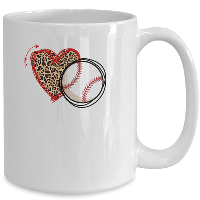 Leopard Baseball Love Heart Baseball Lover Baseball Season Mug | siriusteestore