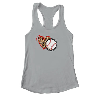 Leopard Baseball Love Heart Baseball Lover Baseball Season Shirt & Tank Top | siriusteestore