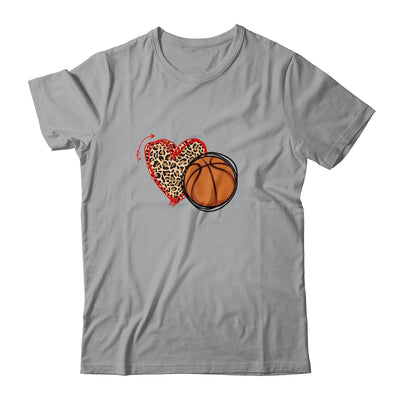 Leopard Basketball Love Heart Basketball Lover Basketball Season Shirt & Tank Top | siriusteestore