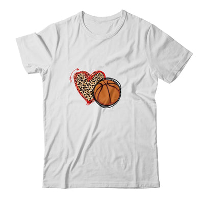 Leopard Basketball Love Heart Basketball Lover Basketball Season Shirt & Tank Top | siriusteestore