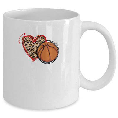 Leopard Basketball Love Heart Basketball Lover Basketball Season Mug | siriusteestore