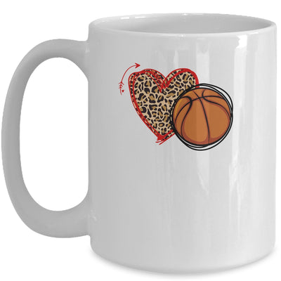 Leopard Basketball Love Heart Basketball Lover Basketball Season Mug | siriusteestore