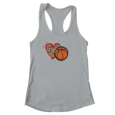 Leopard Basketball Love Heart Basketball Lover Basketball Season Shirt & Tank Top | siriusteestore