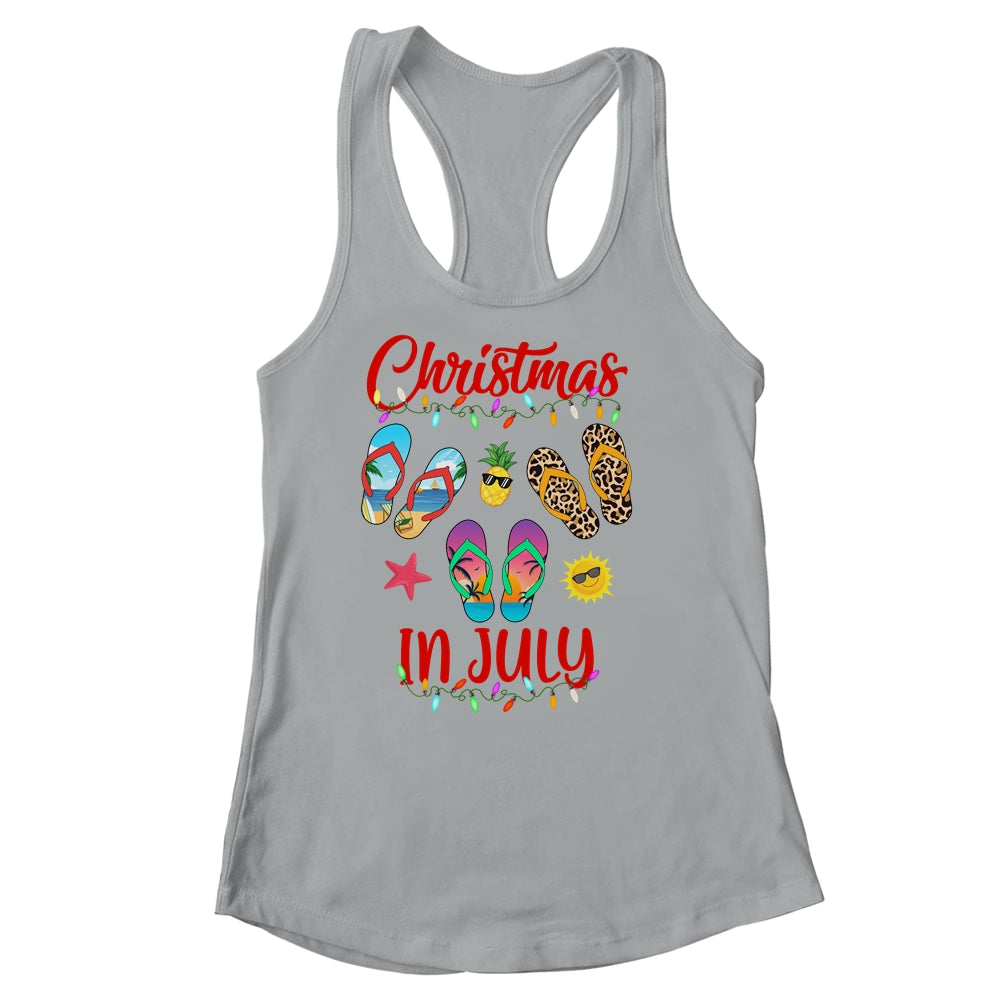 Leopard Flip Flop Christmas In July Xmas Summer Lover Shirt & Tank Top | siriusteestore