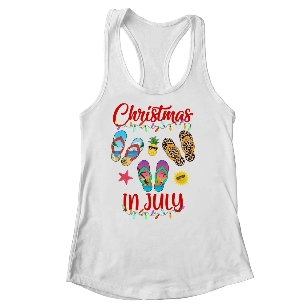 Leopard Flip Flop Christmas In July Xmas Summer Lover Shirt & Tank Top | siriusteestore