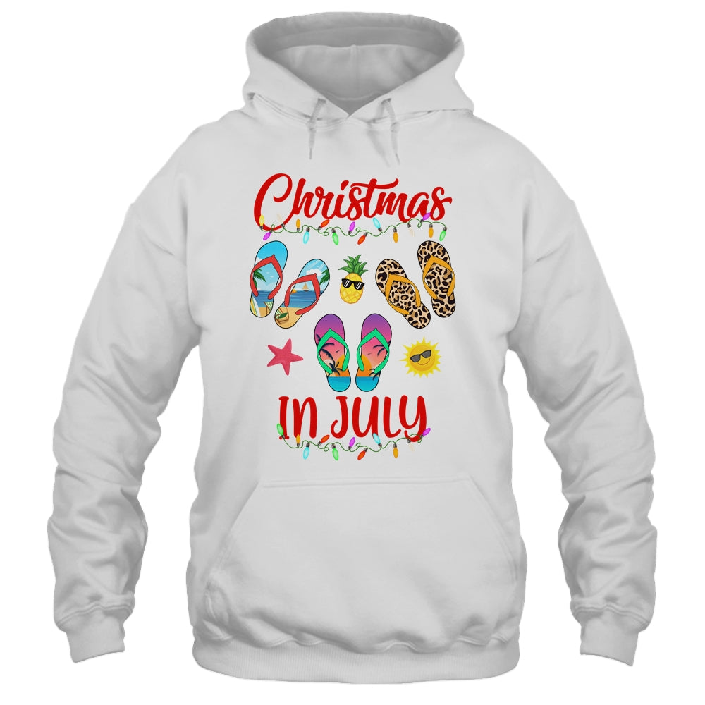 Leopard Flip Flop Christmas In July Xmas Summer Lover Shirt & Tank Top | siriusteestore