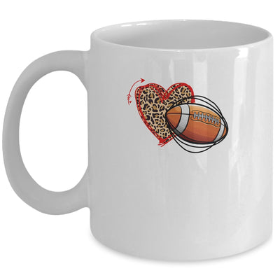 Leopard Football Love Heart Football Lover Football Season Mug | siriusteestore