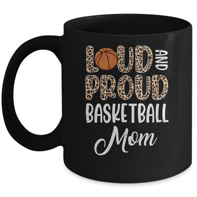 Leopard Loud Proud American Basketball Mom Family Mug | siriusteestore