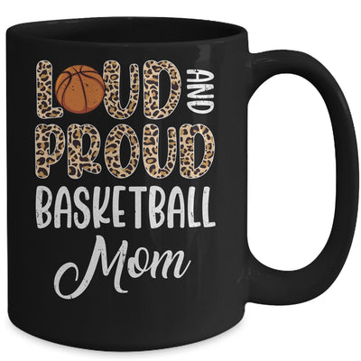 Leopard Loud Proud American Basketball Mom Family Mug | siriusteestore
