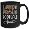 Leopard Loud Proud American Football Auntie Family Mug | siriusteestore