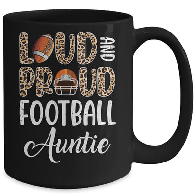 Leopard Loud Proud American Football Auntie Family Mug | siriusteestore