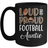 Leopard Loud Proud American Football Auntie Family Mug | siriusteestore