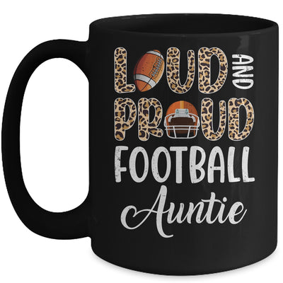 Leopard Loud Proud American Football Auntie Family Mug | siriusteestore