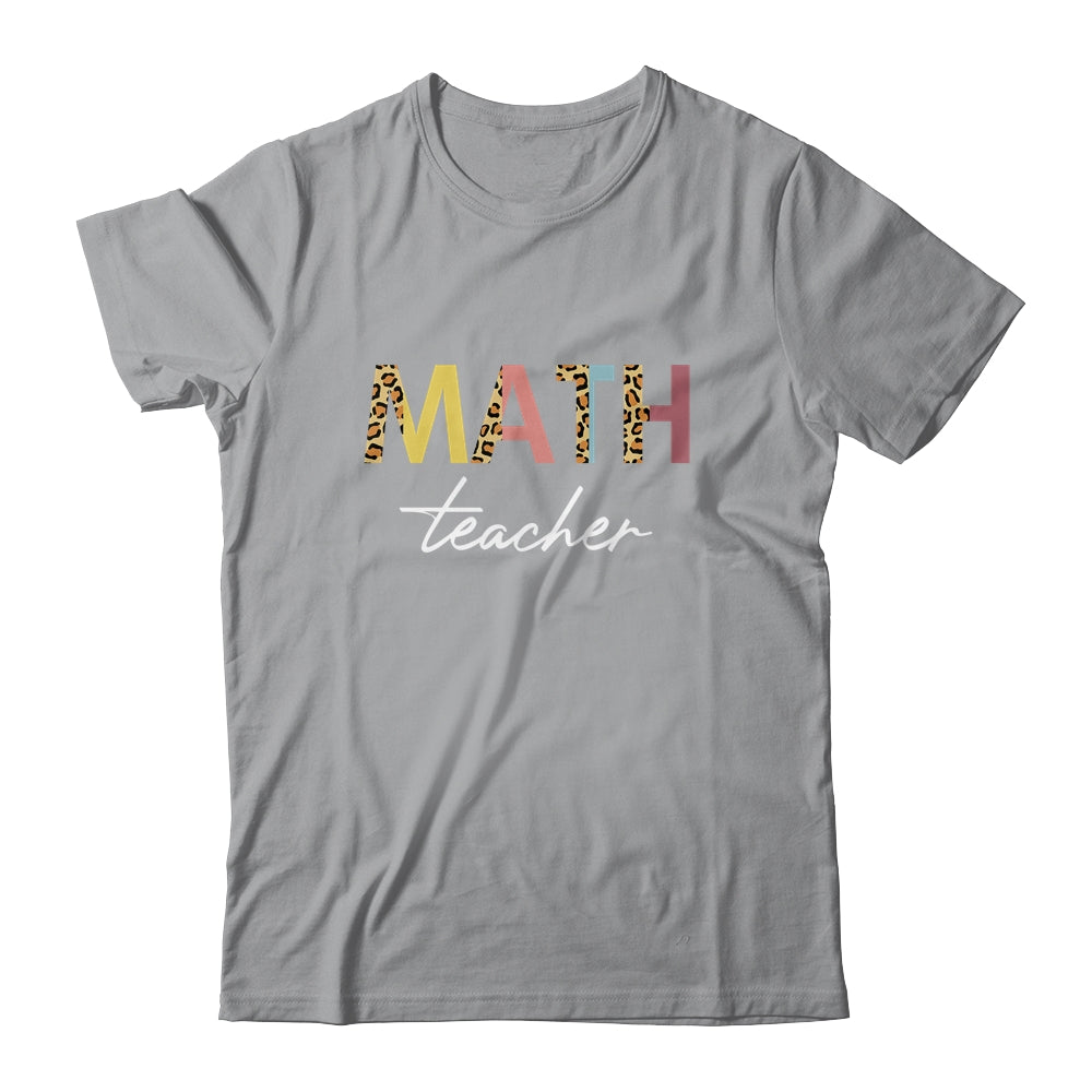 Leopard Math Teacher Cute Back to School Shirt & Hoodie | siriusteestore