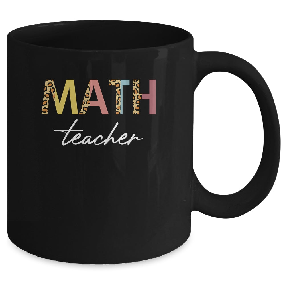Leopard Math Teacher Cute Back to School Mug | siriusteestore
