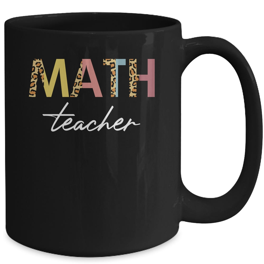 Leopard Math Teacher Cute Back to School Mug | siriusteestore