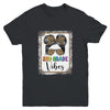 Leopard Messy Bun Bleached Girls 2nd Grade Back To School Youth Shirt | siriusteestore