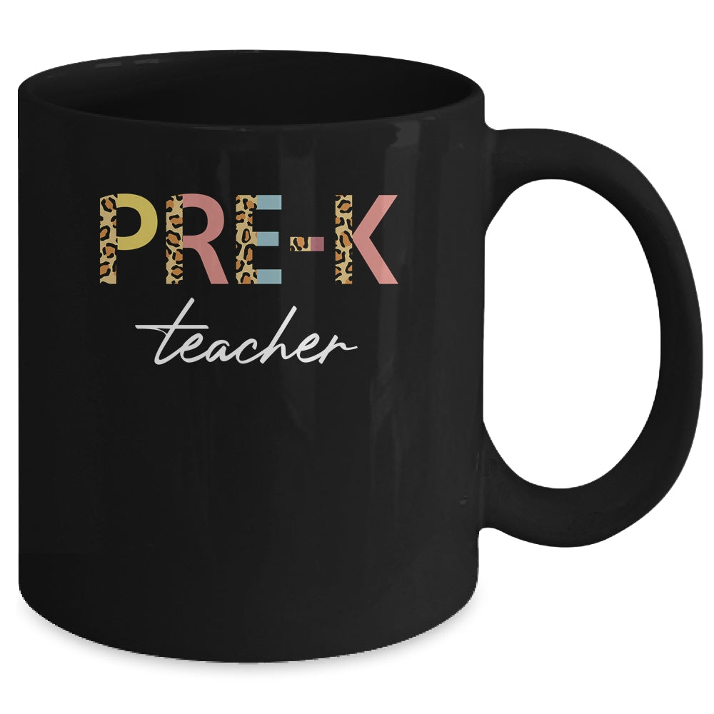 Leopard Preschool Teacher Pre-K Back to School Mug | siriusteestore