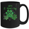 Leopard Print Three Dog Paws Happy Saint Patricks Day Mug | siriusteestore