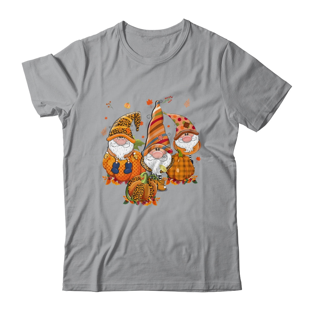 Leopard Pumpkin Print Plaid Gnomes Fall Autumn Thanksgiving Shirt & Hoodie | siriusteestore