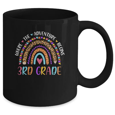 Leopard Rainbow 3rd Grade Kids Where The Adventure Begins Mug | siriusteestore