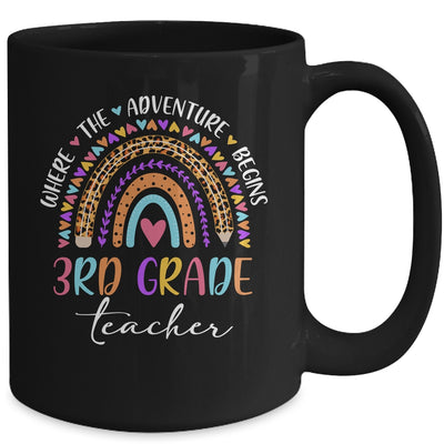 Leopard Rainbow 3rd Grade Teacher Where The Adventure Begins Mug | siriusteestore