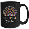 Leopard Rainbow 5th Grade Teacher Where The Adventure Begins Mug | siriusteestore