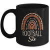 Leopard Rainbow American Football Sis Family Matching Sister Mug | siriusteestore