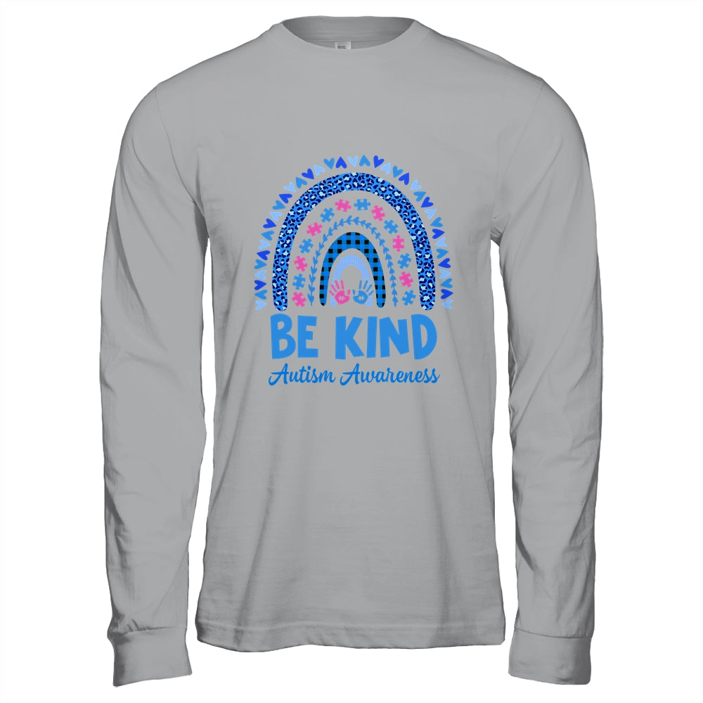 Leopard Rainbow Be Kind Autism Awareness Month Hand Shirt & Hoodie | siriusteestore