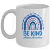 Leopard Rainbow Be Kind Autism Awareness Month Hand Mug | siriusteestore