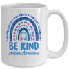 Leopard Rainbow Be Kind Autism Awareness Month Hand Mug | siriusteestore