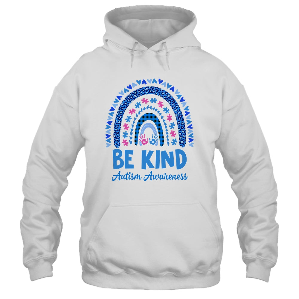 Leopard Rainbow Be Kind Autism Awareness Month Hand Shirt & Hoodie | siriusteestore