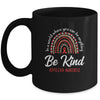 Leopard Rainbow Be Kind Red Ribbon Dyslexia Awareness Mug | siriusteestore