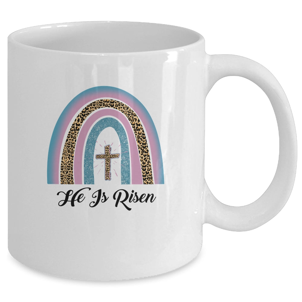 Leopard Rainbow Christian Jesus Happy Easter Day Mug | siriusteestore