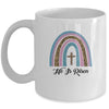 Leopard Rainbow Christian Jesus Happy Easter Day Mug | siriusteestore