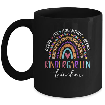 Leopard Rainbow Kindergarten Grade Teacher Where The Adventure Begins Mug | siriusteestore