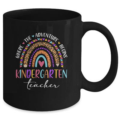 Leopard Rainbow Kindergarten Grade Teacher Where The Adventure Begins Mug | siriusteestore