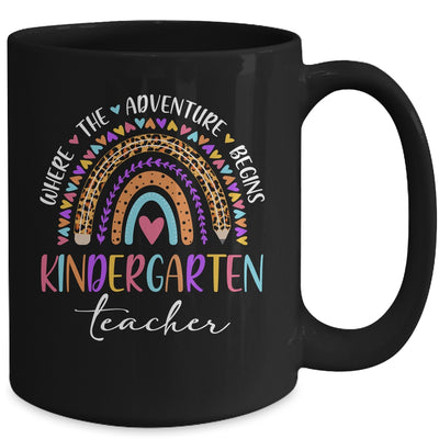 Leopard Rainbow Kindergarten Grade Teacher Where The Adventure Begins Mug | siriusteestore