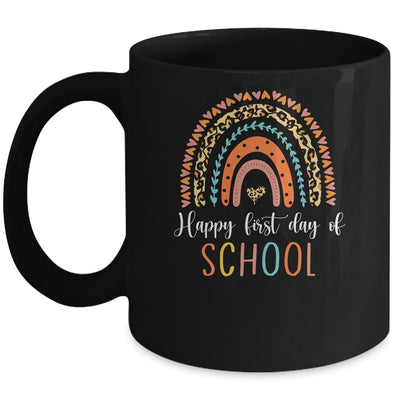 Leopard Rainbow Kindergarten Teacher First Day Of School Mug | siriusteestore